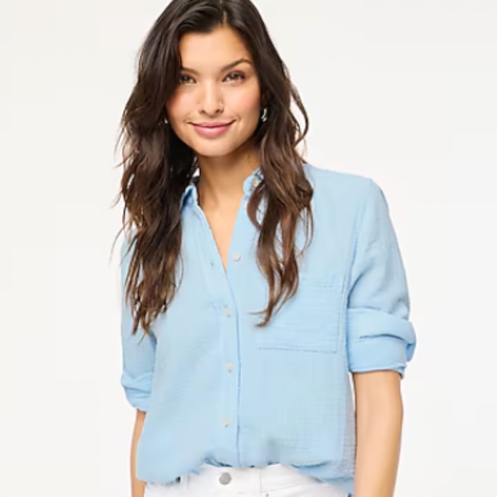NWT! JCrew Factory Gauze button-up shirt